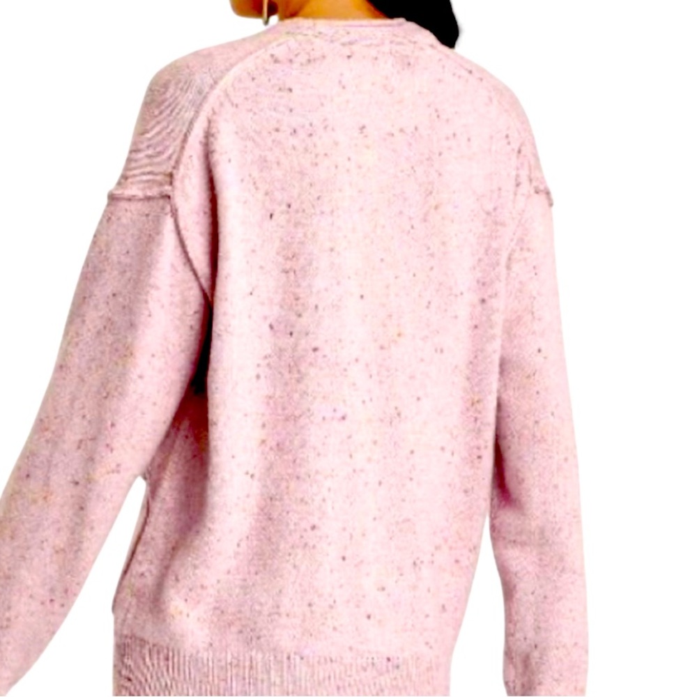 🦋 Universal Threads Lilac Pink Speckled Cardigan Sweater Size Medium - Picture 3 of 5